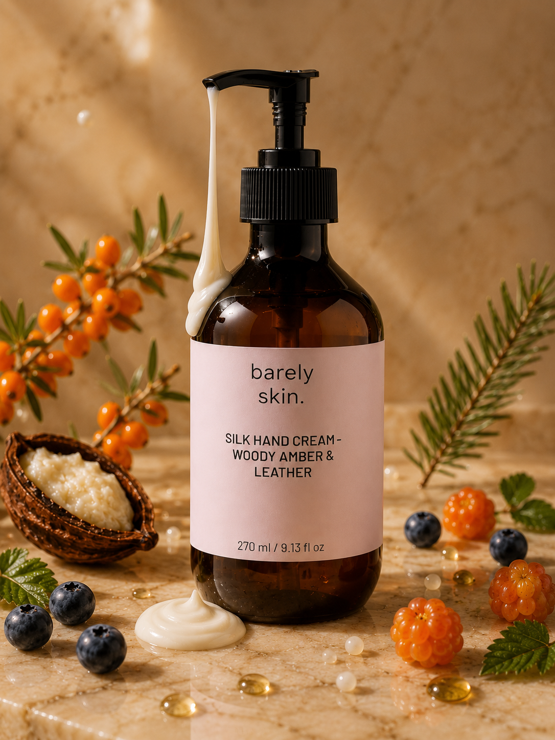 Silk Hand Cream - Amber & Leather