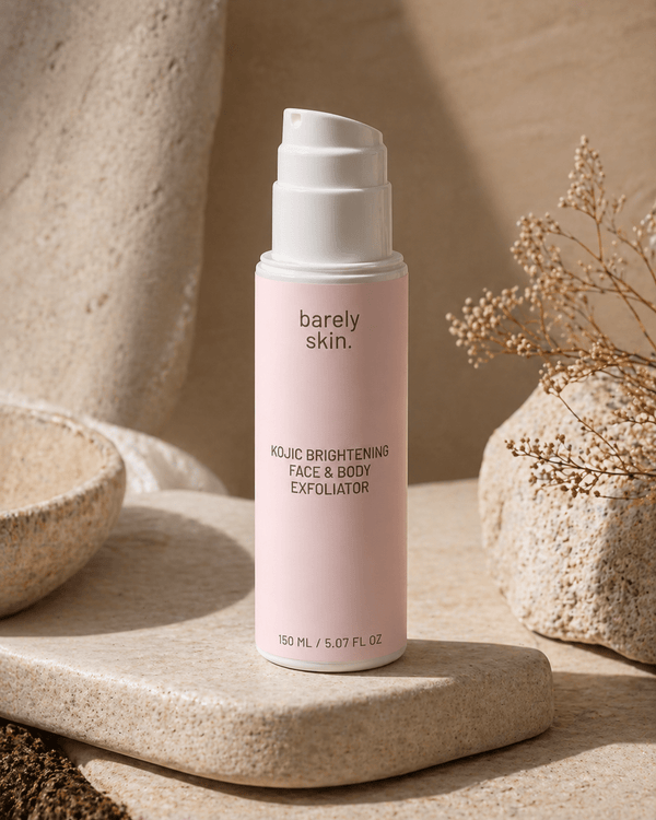 Kojic Brightening Face & Body Exfoliator - barely skin